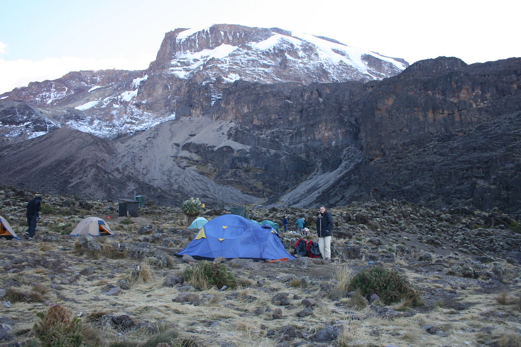 Camp on Machame Route to Kilimanjaro