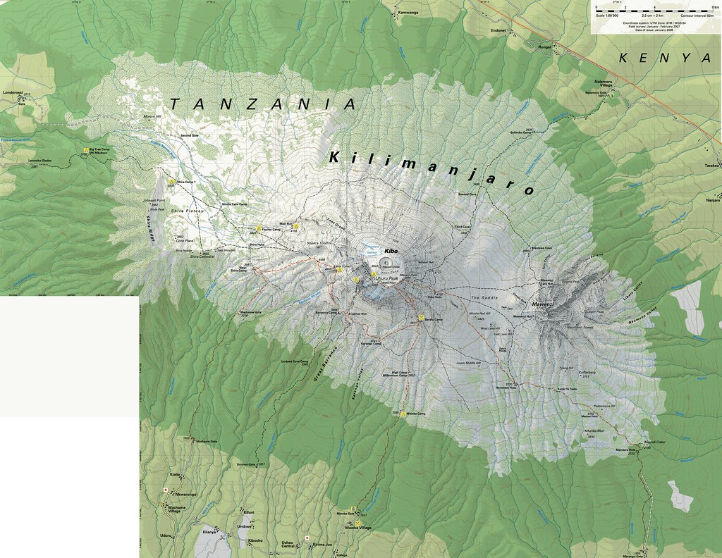 Georeferenced Map of Kilimanjaro