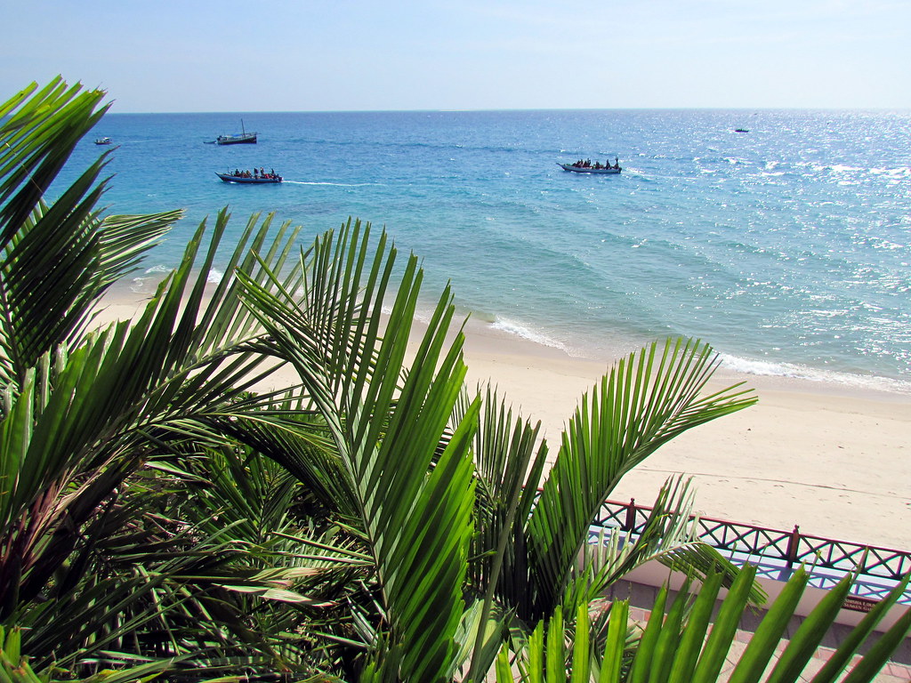 View of Indian Ocean and Beach from Zanzibar Serena Inn - Zanzibar - Unguja island - Tanzania, Africa